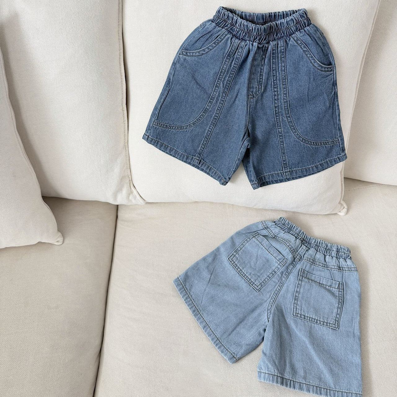 Toddler SS26 Stitch Detail Bermuda Shorts (1-7y) - 2 Colors - AT NOON STORE
