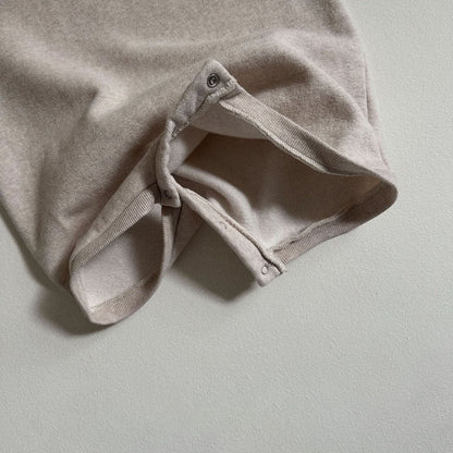 Baby Soft Brushed Cotton Jumpsuit (10-24m) - Oatmeal - AT NOON STORE