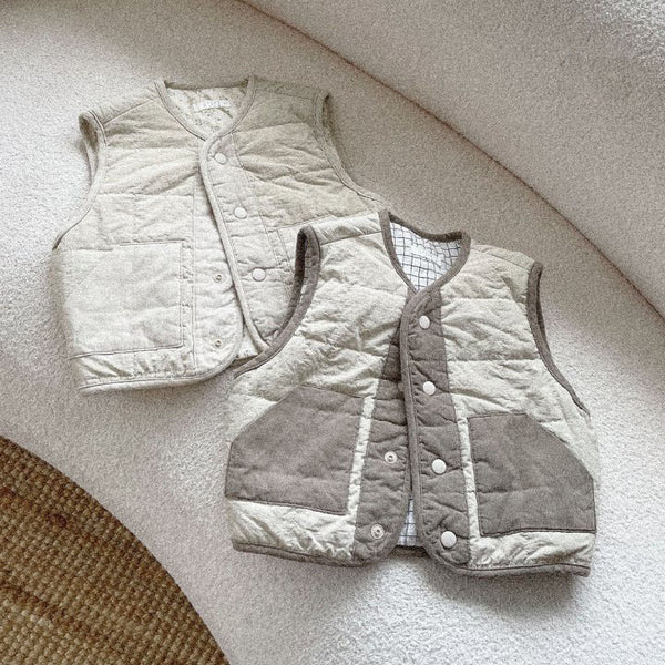 Baby Reversible Quilted Vest (3-8y) -2 Colors
