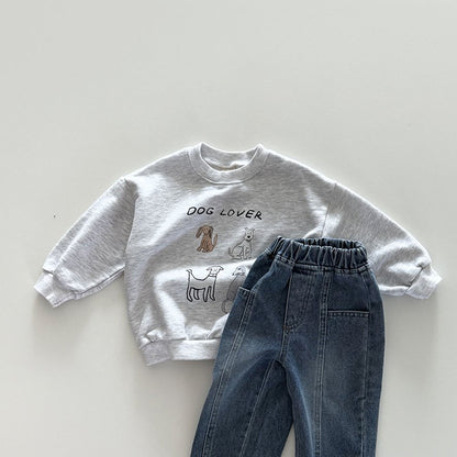 Toddler F25 Dog Lover Long Sleeve Sweatshirt (12m-7y) - 3 Colors - AT NOON STORE
