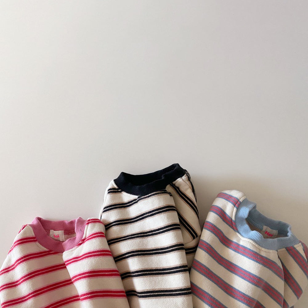 Toddler W24 Brushed Fabric Stripe Sweatshirt (1-6y) - 3 Colors