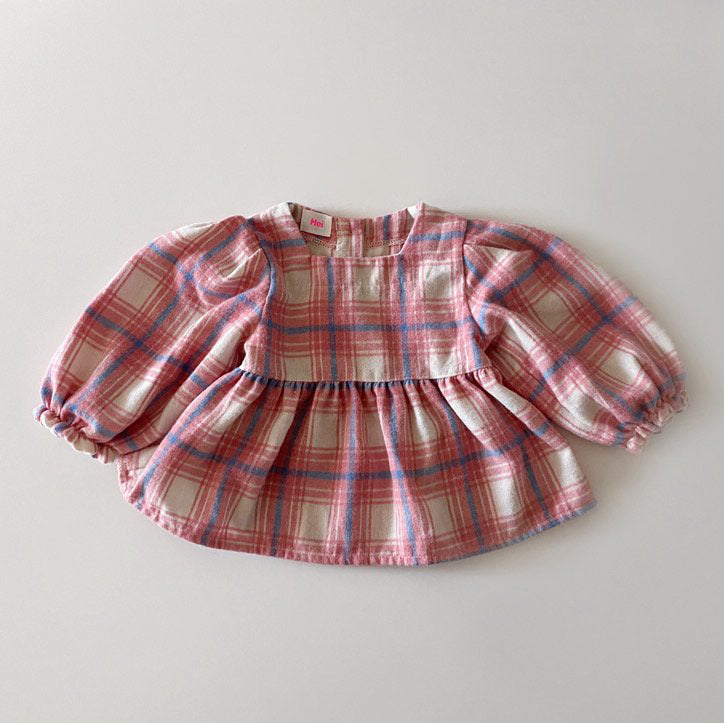 Toddler W24 Plaid Ruffle Blouse (1-6y) - 2 Colors