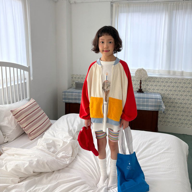 Toddler SP26 Multicolor Stripe Biker Shorts  (1-6y) - AT NOON STORE