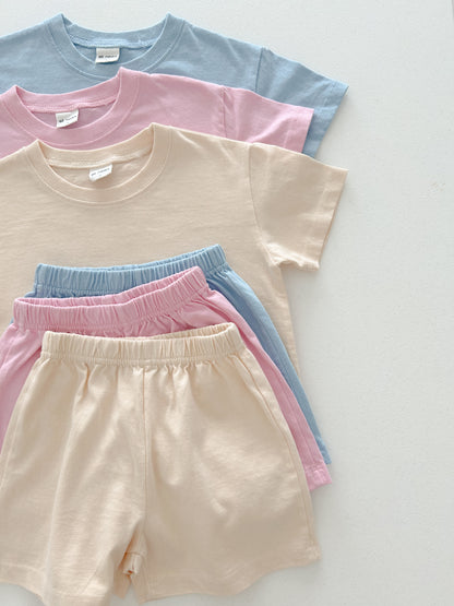 Kids T-Shirt and Shorts Set (6m-7y) - 3 Colors - AT NOON STORE