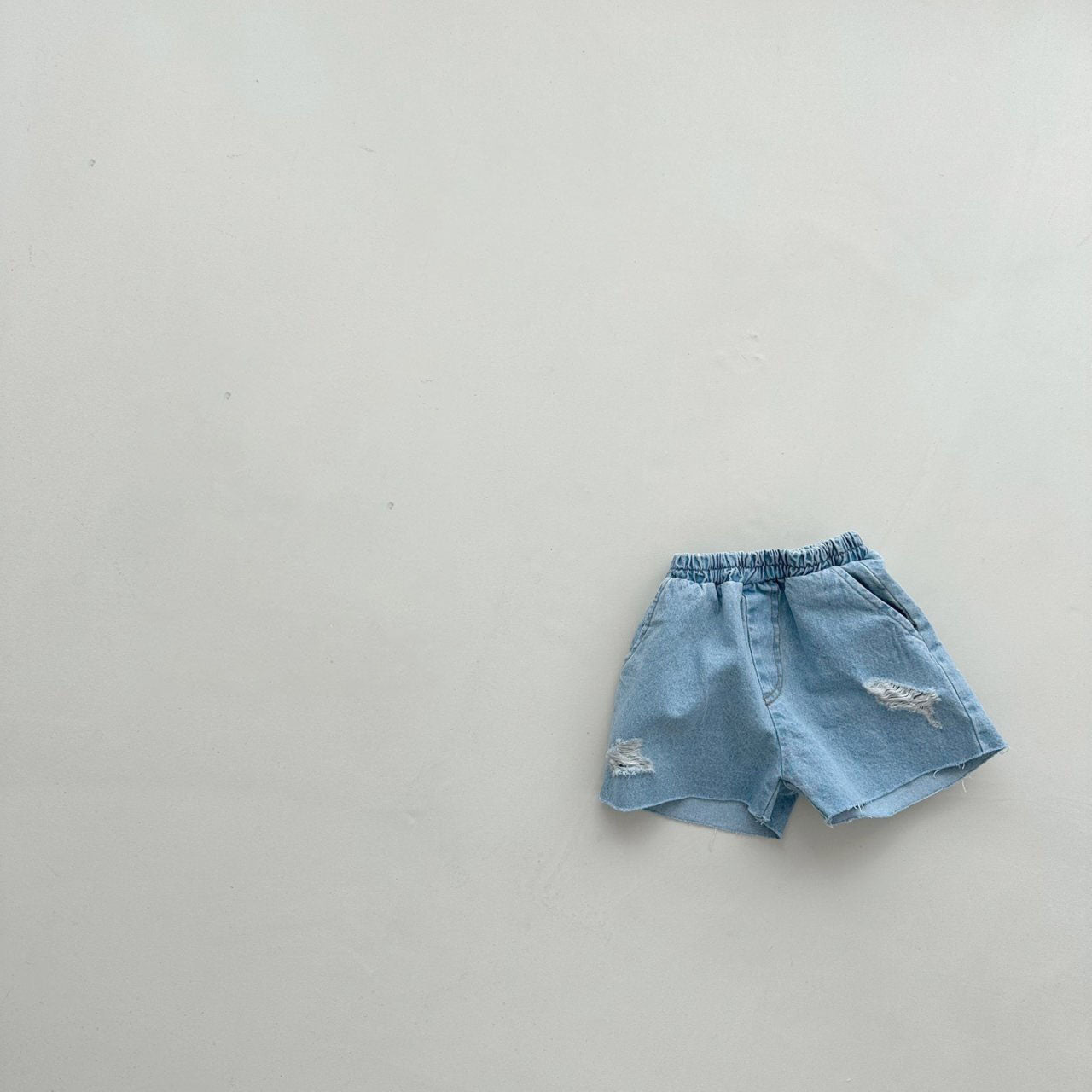 Toddler Distressed Denim Shorts (2-6y) - Blue - AT NOON STORE