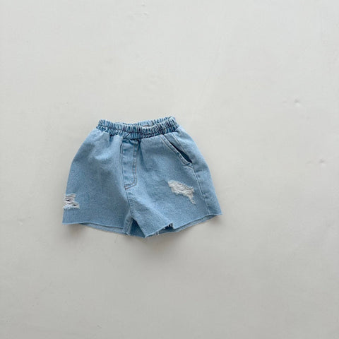 Toddler Distressed Denim Shorts (2-6y) - Blue
