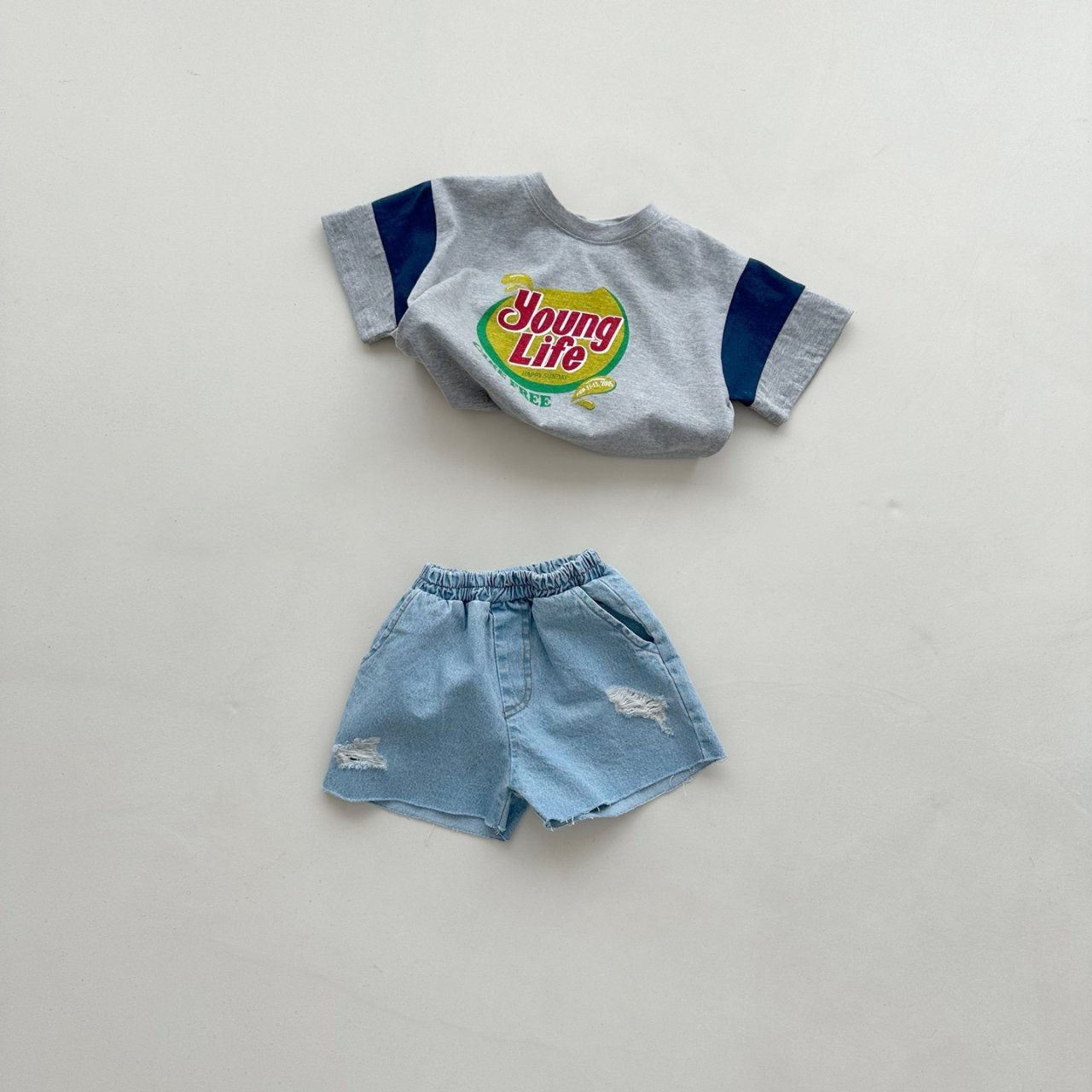 Toddler Distressed Denim Shorts (2-6y) - Blue