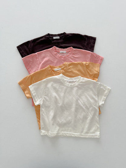 Toddler SS26 Basic Short Sleeve Top (4m-6y) - 4 Colors - AT NOON STORE