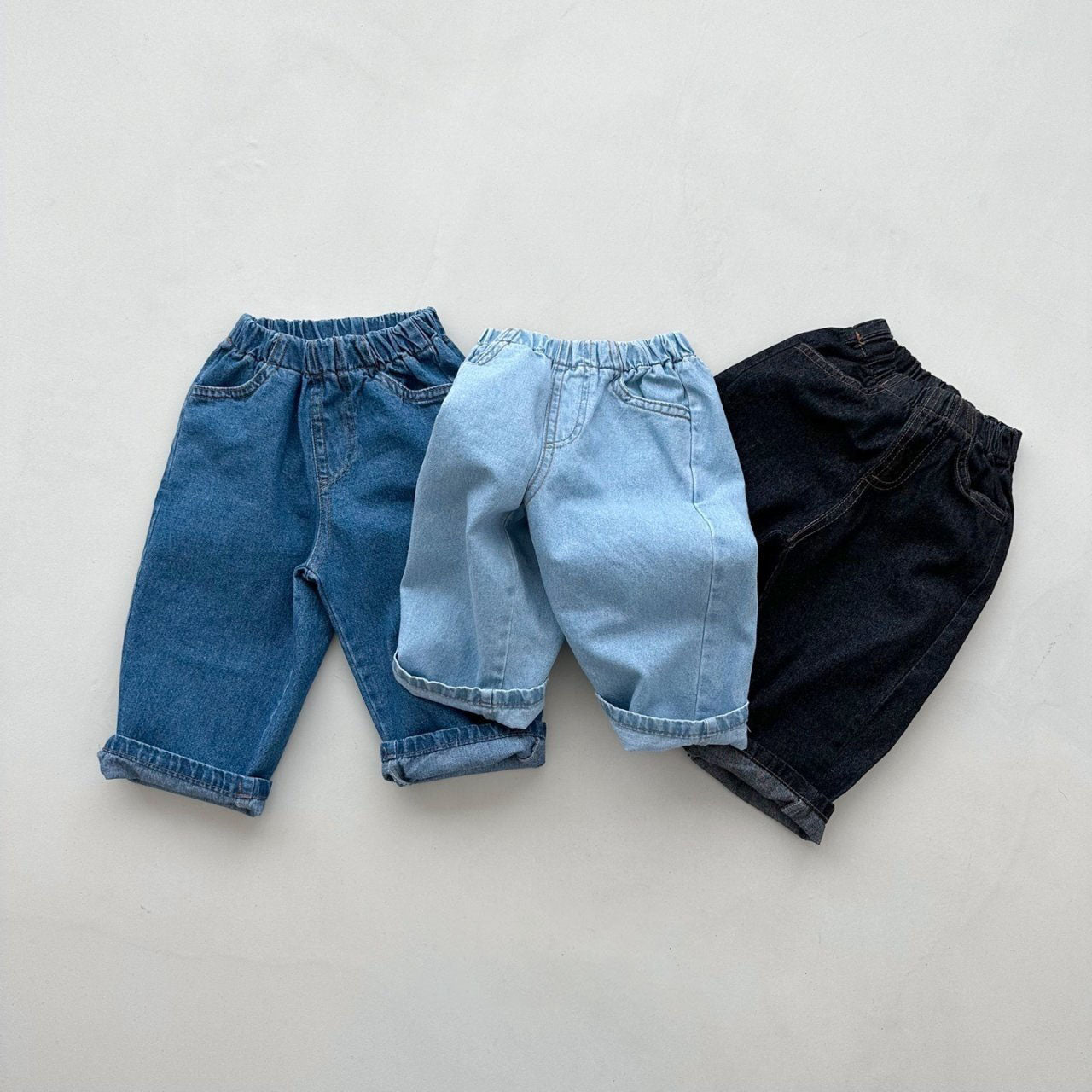 Toddlers Denim Pull-on Pants  (2-6y) - 3 Colors - AT NOON STORE