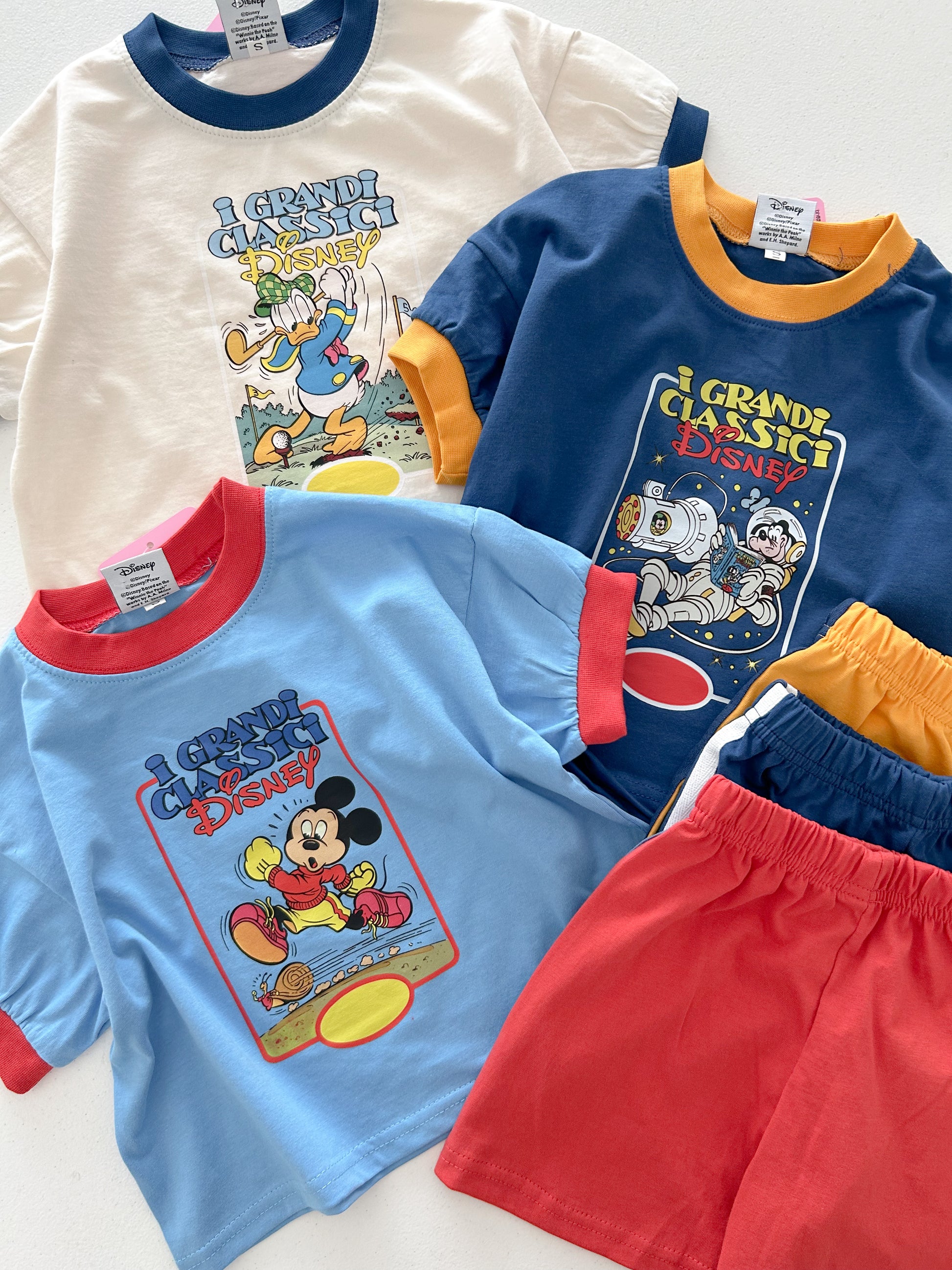 Toddler I Grandi Classici Short Sleeve Top and Shorts Set (1-6y) - 3 Colors - AT NOON STORE