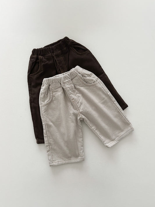 Kids W26 Corduroy Pull-On Pants (10m-10y) - 2 Colors