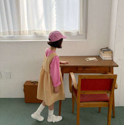 Toddler SP26 Gingham Front Button Sleeveless Dress (1-6y) - 2 Colors - AT NOON STORE