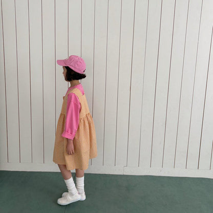 Toddler SP26 Gingham Front Button Sleeveless Dress (1-6y) - 2 Colors - AT NOON STORE