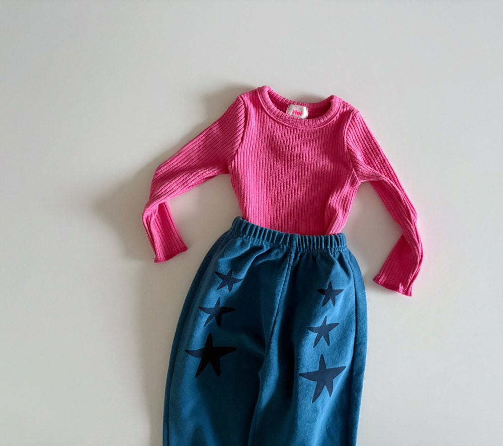 Toddler F25 Ribbed Long Sleeve Tee (1-6y) - Pink - AT NOON STORE