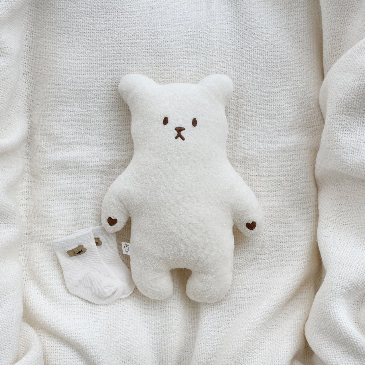 Organic Cotton Bear Stuffed Animal Toy - Bunny - AT NOON STORE