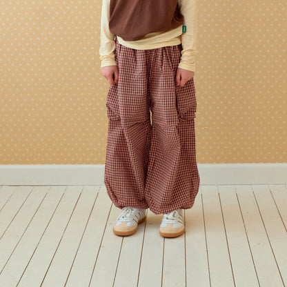 Toddler SP26 Plaid Cargo Jogger Pants (2-7y) - 2 Colors - AT NOON STORE