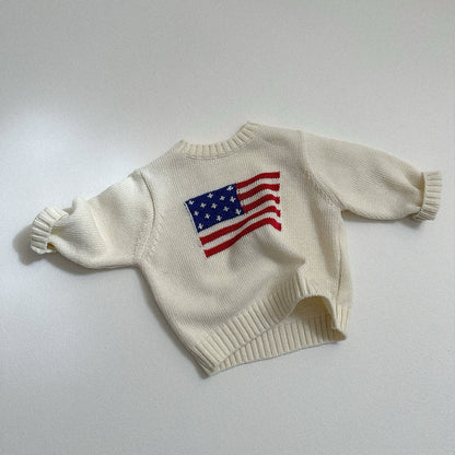 Toddler FW26 American Flag Sweater (10m-4y) - 3 Colors