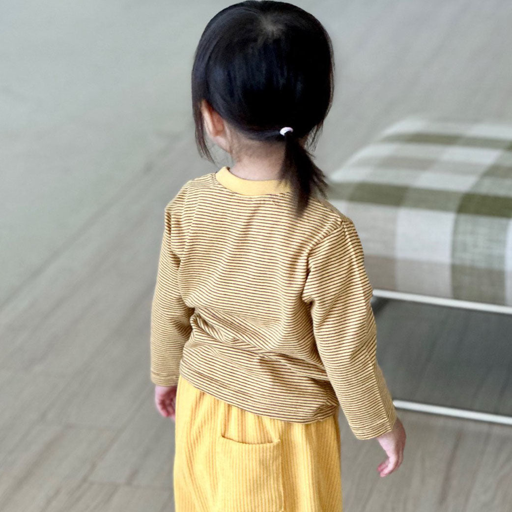 Kids W26 Cozy Stripe Long Sleeve Top (18m-10y) - 2 Colors