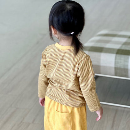 Kids W26 Cozy Stripe Long Sleeve Top (18m-10y) - 2 Colors