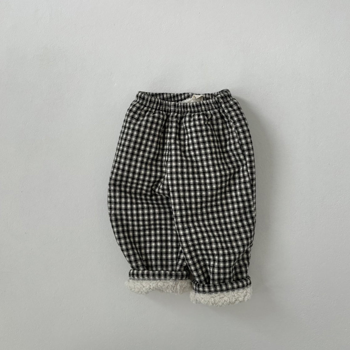 Toddler Land W25 Sherpa Pocket Plaid Pull-On Pants (1-6y) - 2 Colors