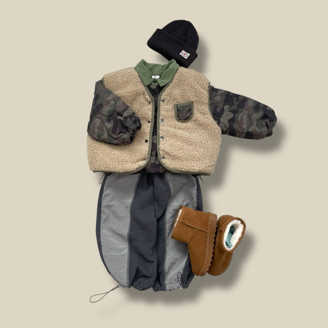 Toddler W25 Adjustable Hem Colorblock Pants (3-7y) - 2 Colors