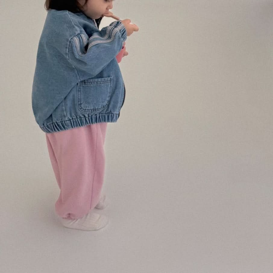 Baby Bella S25 Double Pocket Taped Sleeves Denim Jacket (6m-3y) - Denim - AT NOON STORE