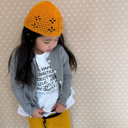 Toddler SP26 Lettuce-Edge Ribbed Peplum Cardigan (2-7y) - 2 Colors - AT NOON STORE