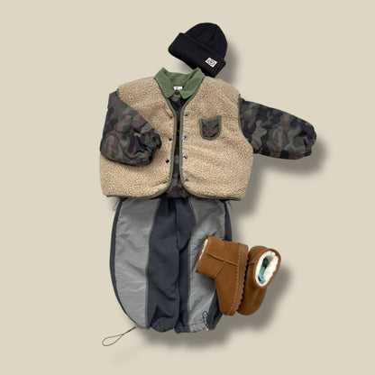 Toddler W25 Quilted Camo Long Sleeve Top (3-7y) - 2 Colors