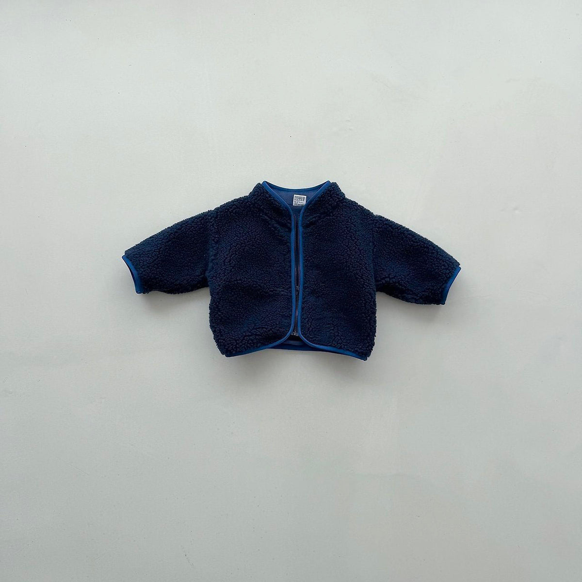 Toddler FW26 Sherpa Mock Neck Zip-Up Jacket (4m-6y) - Navy
