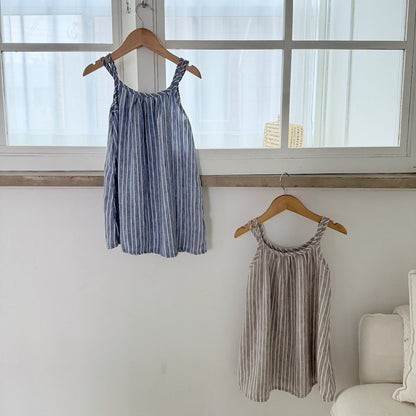 Toddler SS26 Stripe Double Strap Dress (1-7y) - 2 Colors - AT NOON STORE