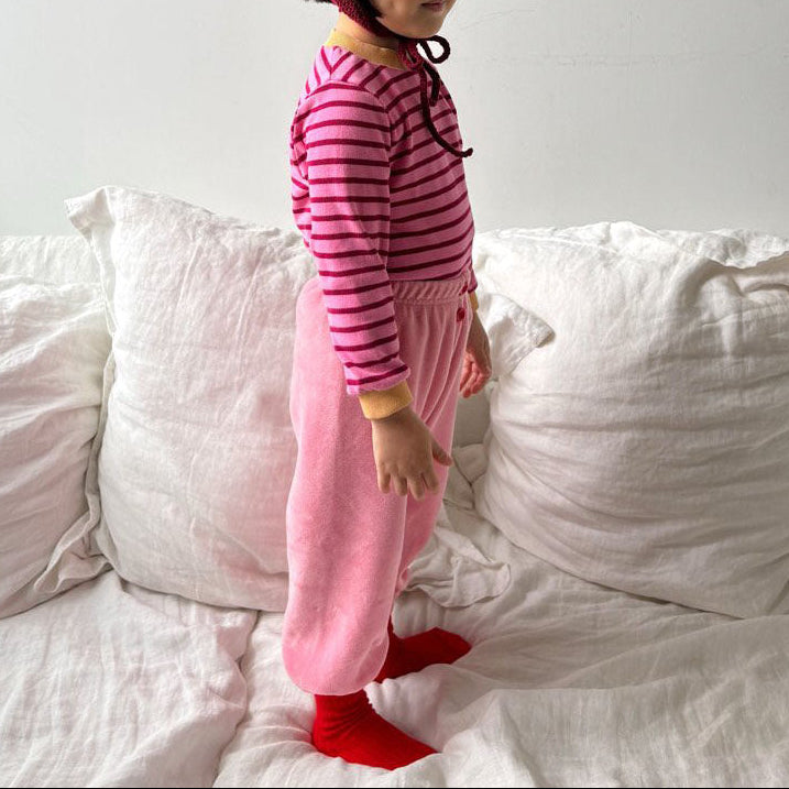 Toddler F26 Contrast Trim Stripe Long Sleeve Top (1-6y) - 2 Colors