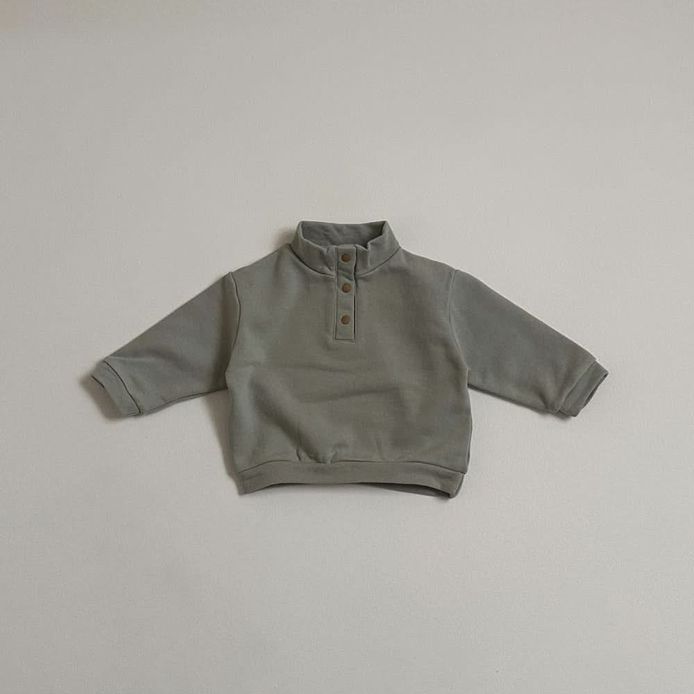 Toddler S25 Mock Neck Snap Button Sweatshirt (10m-4y) - 3 Colors - AT NOON STORE