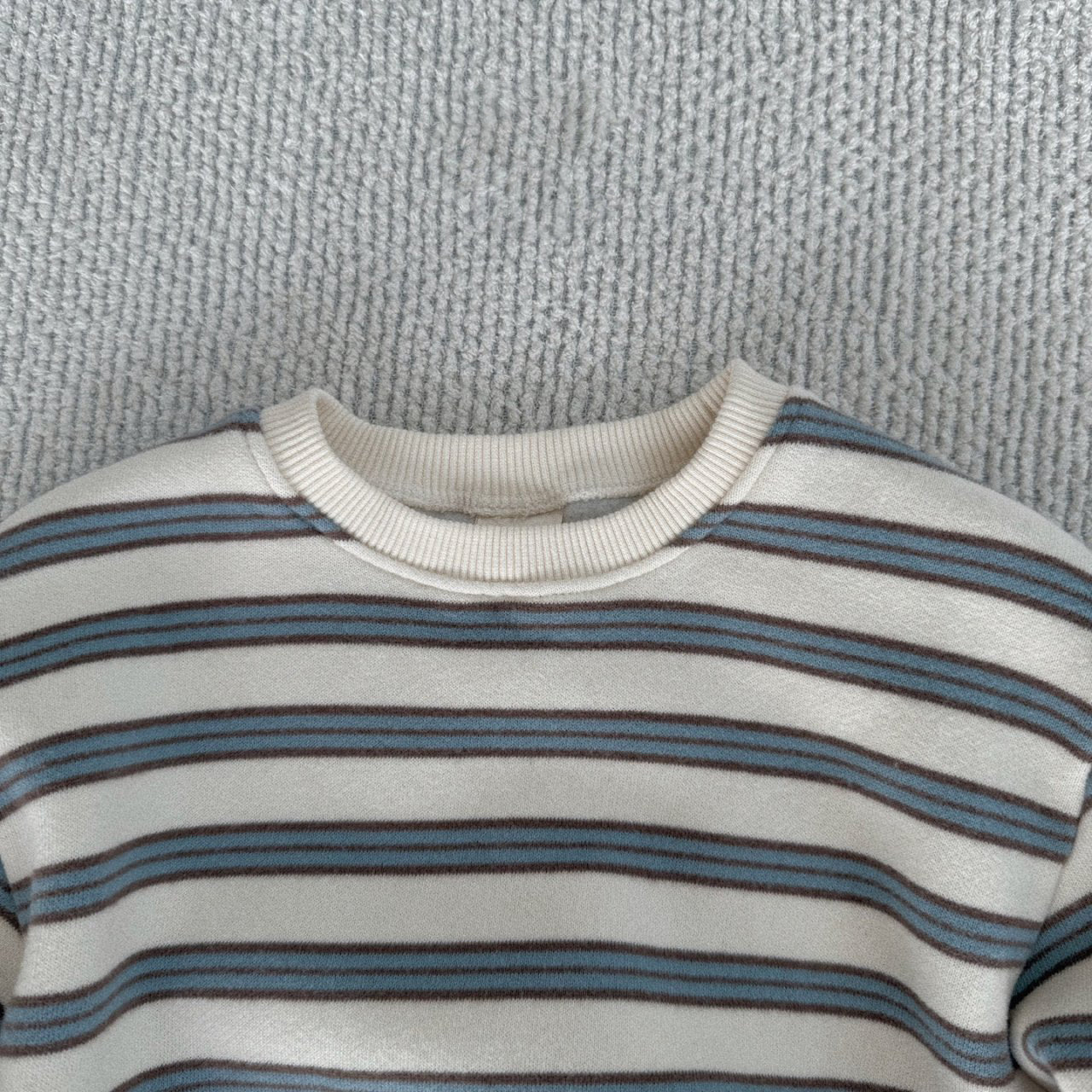 Baby Bella W24 Back Brushed Fabric Stripe Sweatshirt (6m-4y) - 2 Colors