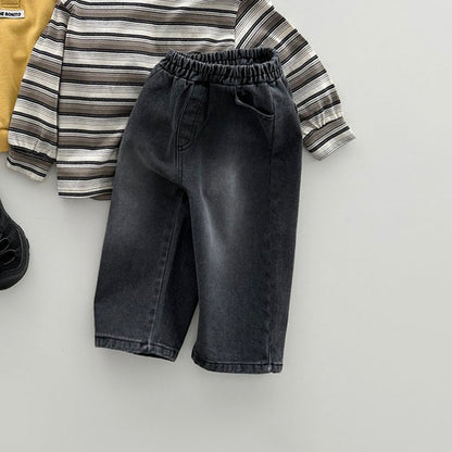 Toddler F26 Basic Denim Pull-On Pants (12m-9y) - 3 Colors
