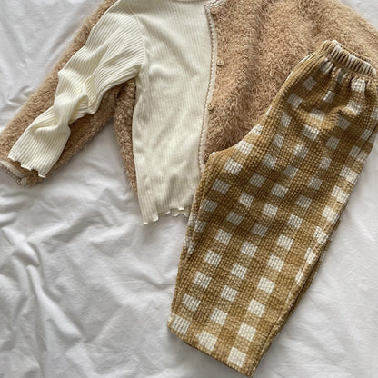 Toddler W25 Corduroy Gingham Pull-on Pants (1-7y) - 2 Colors