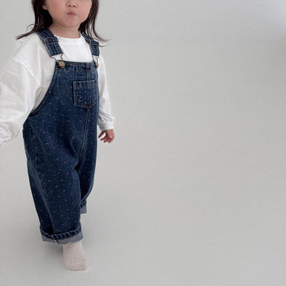 Toddler Bella F25 Polka Dot Overalls (1-6y) - Denim
