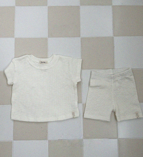 Baby/Toddler Aosta Ribbed Short Sleeve Top (3m-5y)- 2 Colors