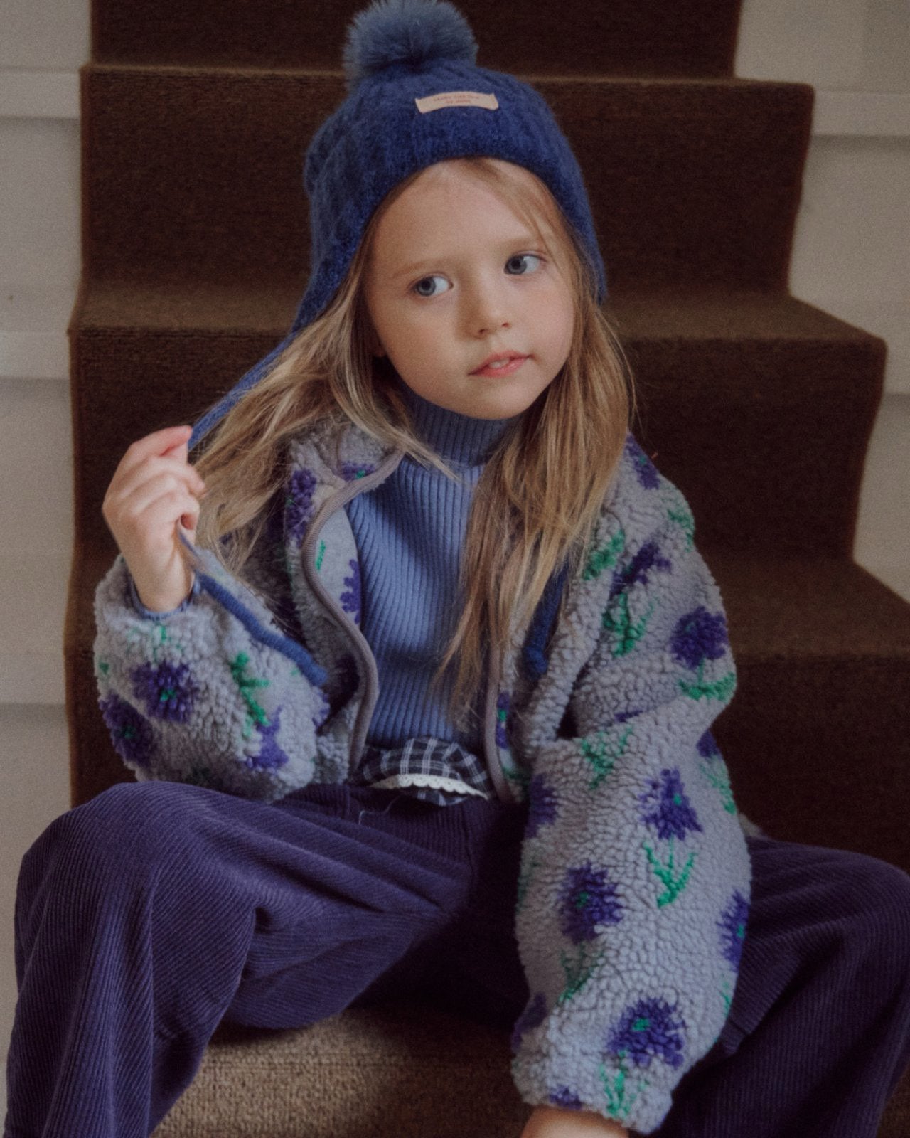 Kids W25 Floral Sherpa Jacket(3-8y) - 2 Colors