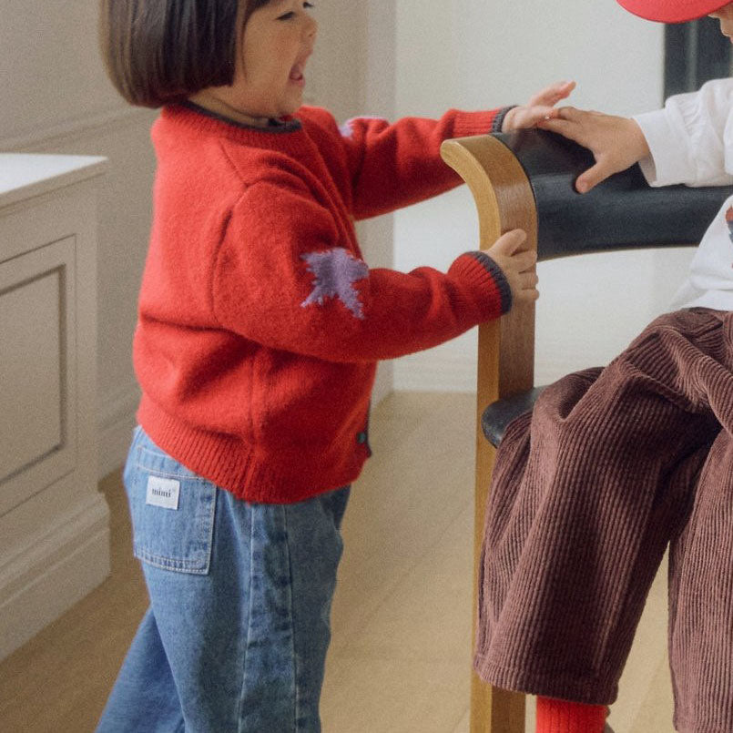 Kids F26 Star Jacquard Knit Cardigan (3-9y) - 2 Colors