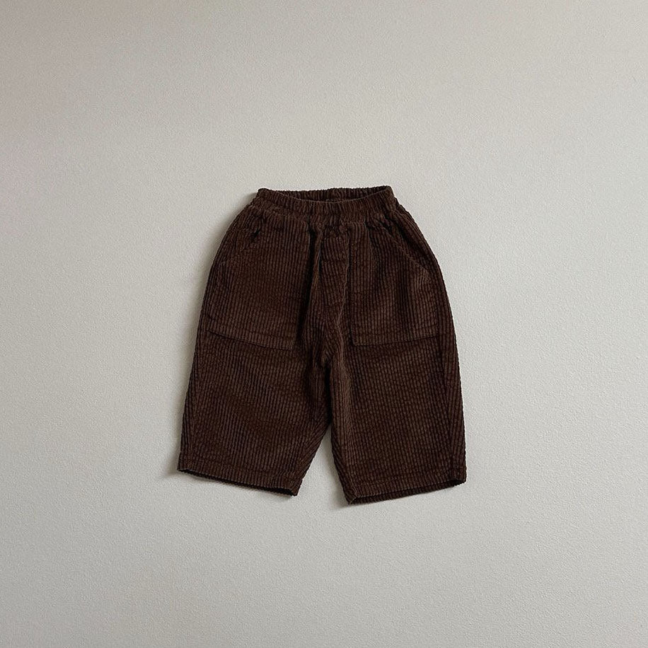 Toddler W24 Corduroy Patch Pocket Pull on Pants (10m-4y) - 3 Colors