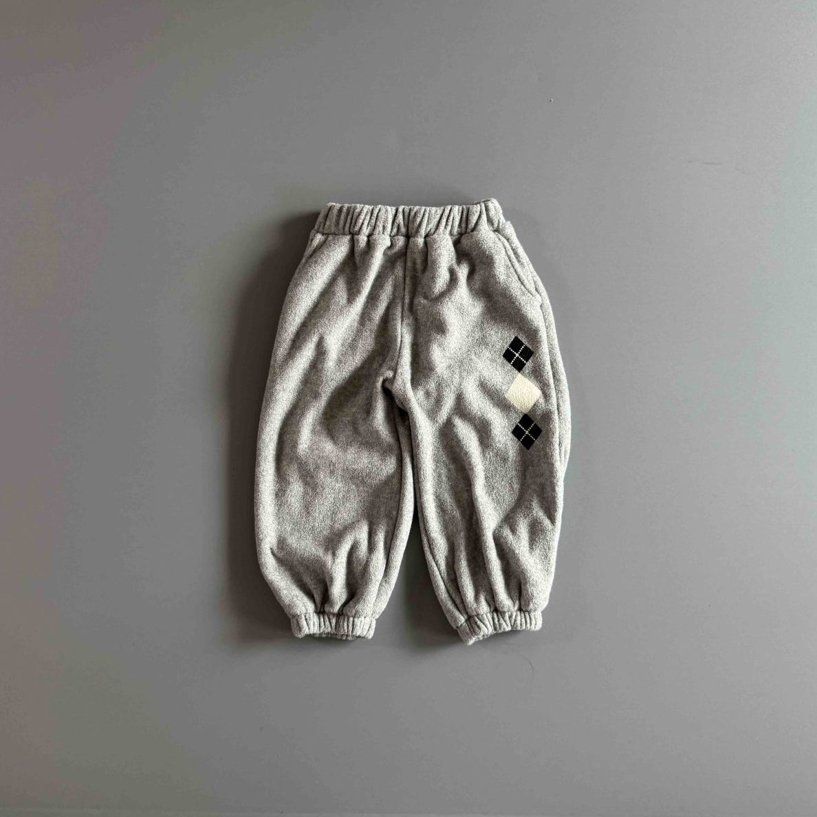 Toddler W25 Warm Terry Cloth Argyle Jogger Pants (3-7y) - 2 Colors