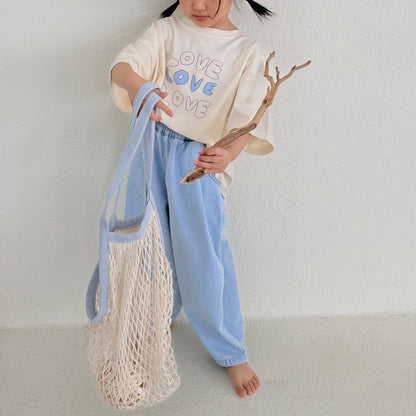 Toddler SS26 Denim Baggy Pants (1-7y) - 2 Colors - AT NOON STORE