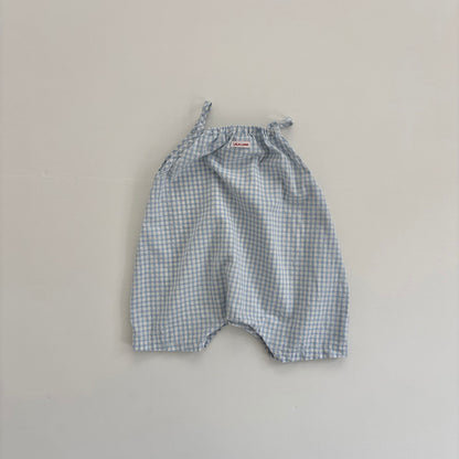 Baby Land SS26 Gingham Sleeveless Romper (4m-18m) - 2 Colors - AT NOON STORE