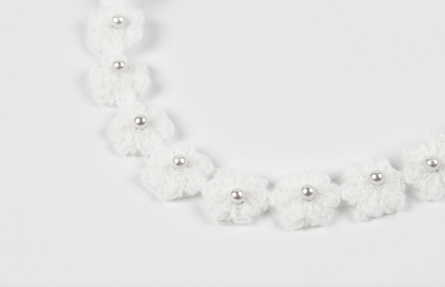Baby Pearl Flower Crochet Headband (3-18m)