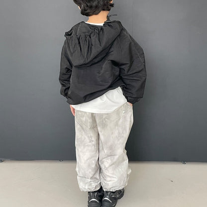 Toddler F25 Multi Pocket Adjustable Hem String Hooded Jacket (3-7y) - Black - AT NOON STORE
