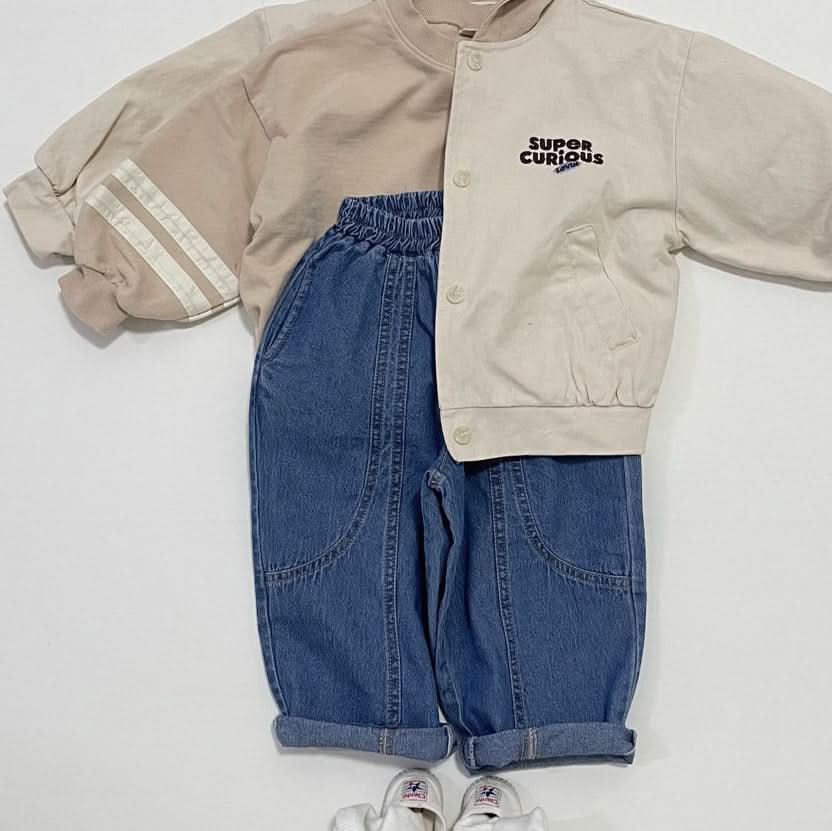 Toddler S25 Stitch Detail Denim Pull On Pants (1-6y) - 2 Colors - AT NOON STORE