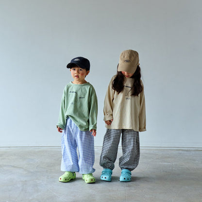 Toddler SP26 Plaid Jogger Pants (10m-6y) - 2 Colors - AT NOON STORE