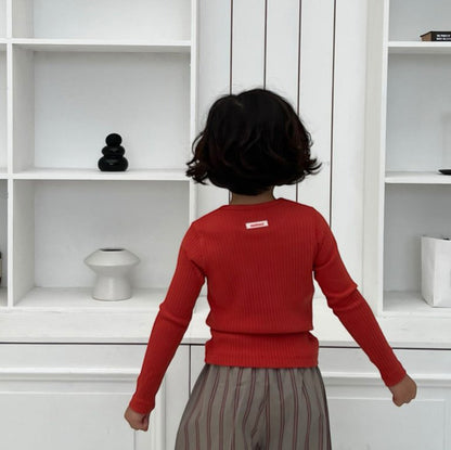 Kids SP26 Ribbed Long Sleeve Tee (2-7y) - 2 Colors