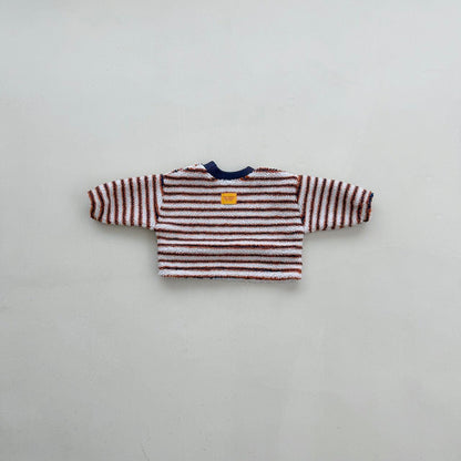 Toddler FW26 Stripe Sherpa Long Sleeve Top (4m-6y) - 2 Colors
