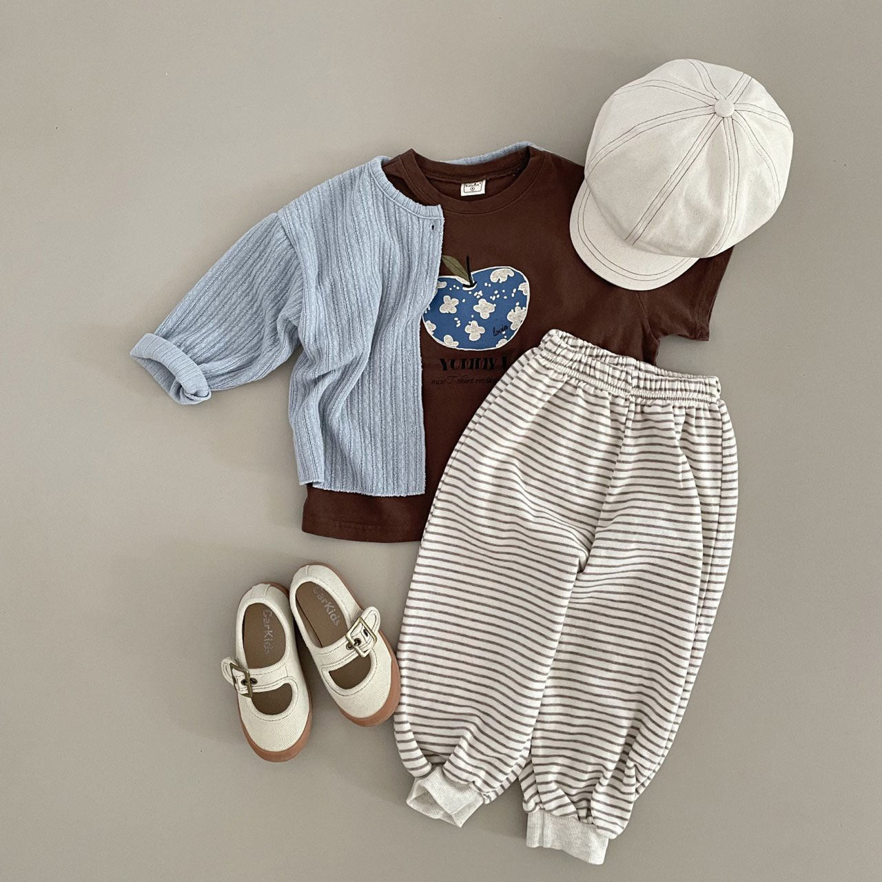 Toddler F25 Apple Print Short Sleeve Top (1-7y) - 3 Colors - AT NOON STORE